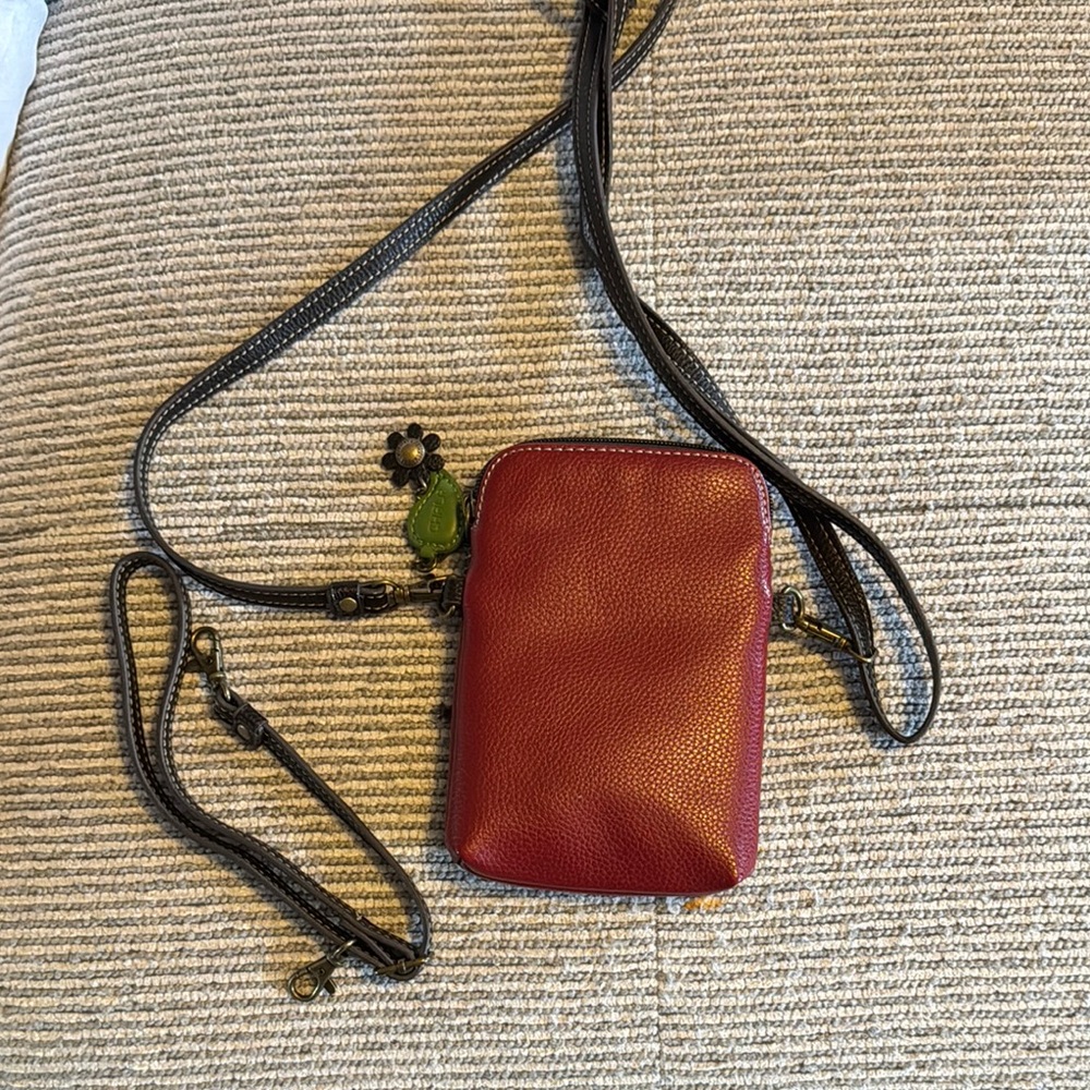 Chala Burgundy Mini Bag with Hippo Design - Picture 3 of 7